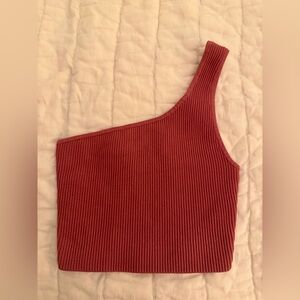 Aritzia Babaton Sculpt Knit One-Shoulder Cropped Tank Size S